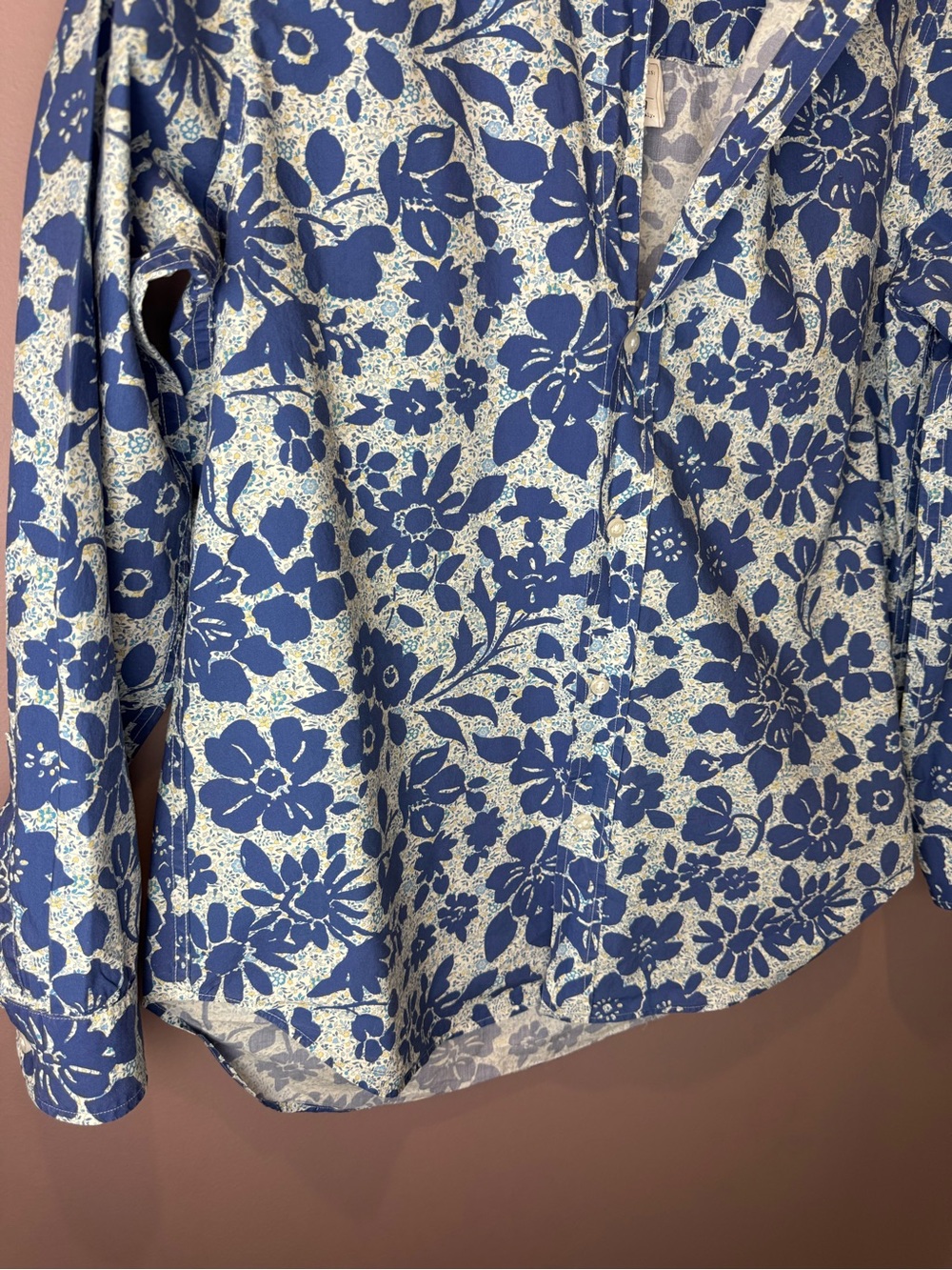 Frank & Eileen Navy and White Floral Button-Down Shirt M - Frank Style - Picture 5 of 11